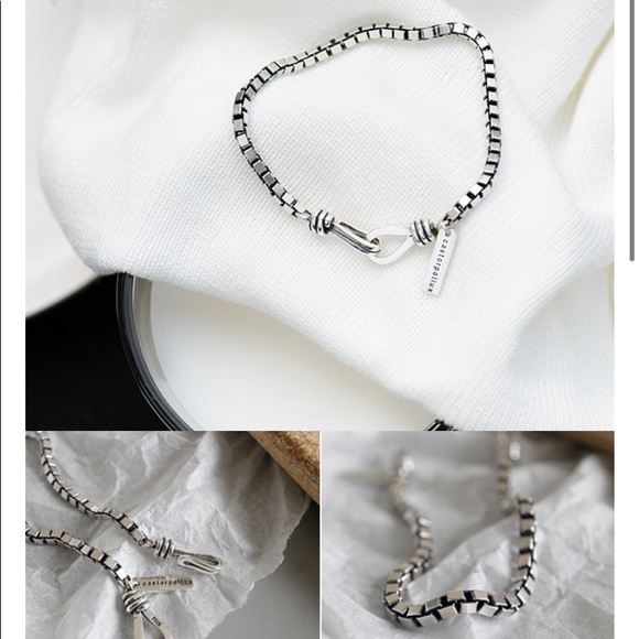 Minimalist SS 925 Clasp Bracelet▪️New - Picture 6 of 6